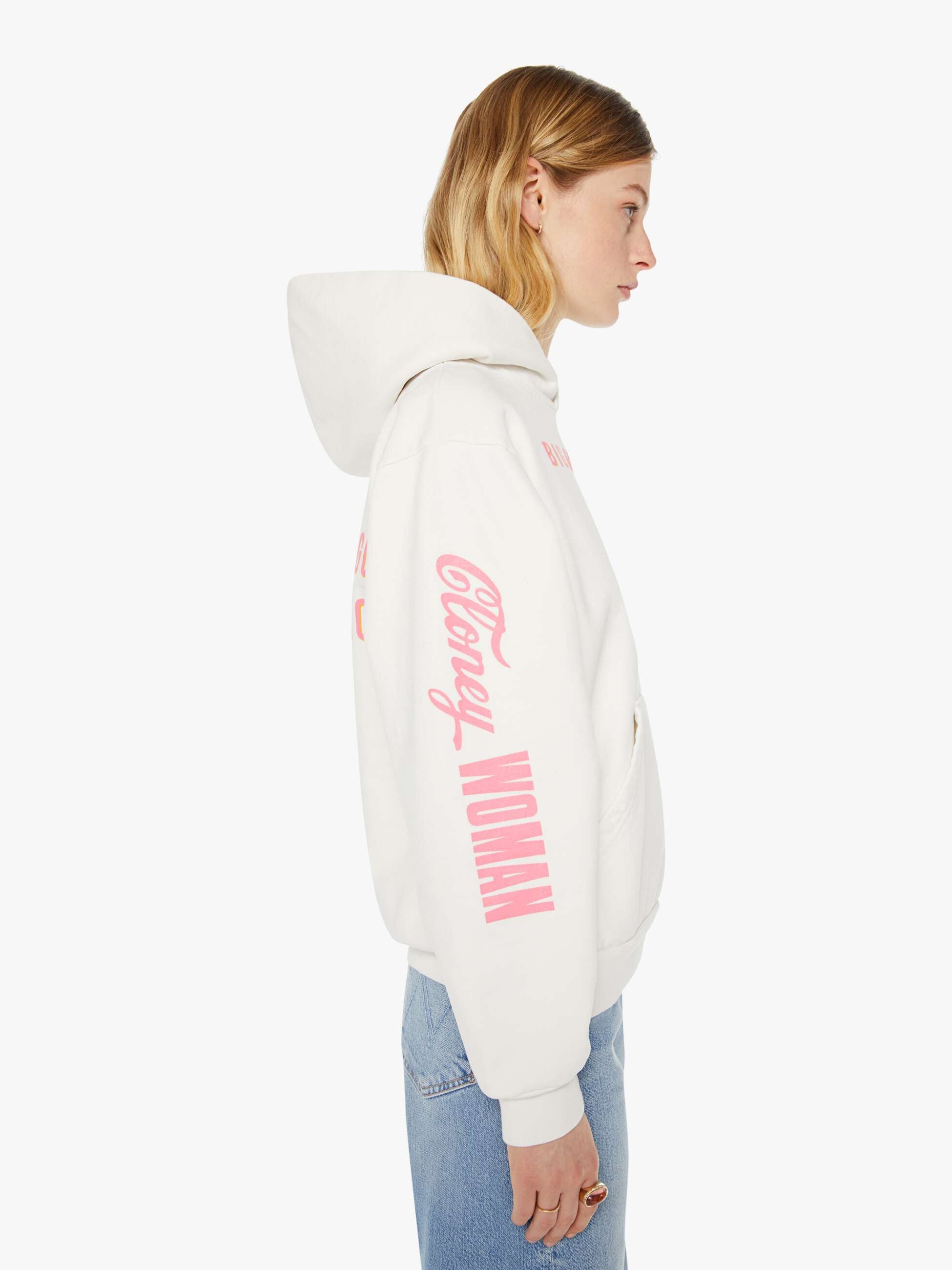 Cloney Pretty Pullover Hoodie - White