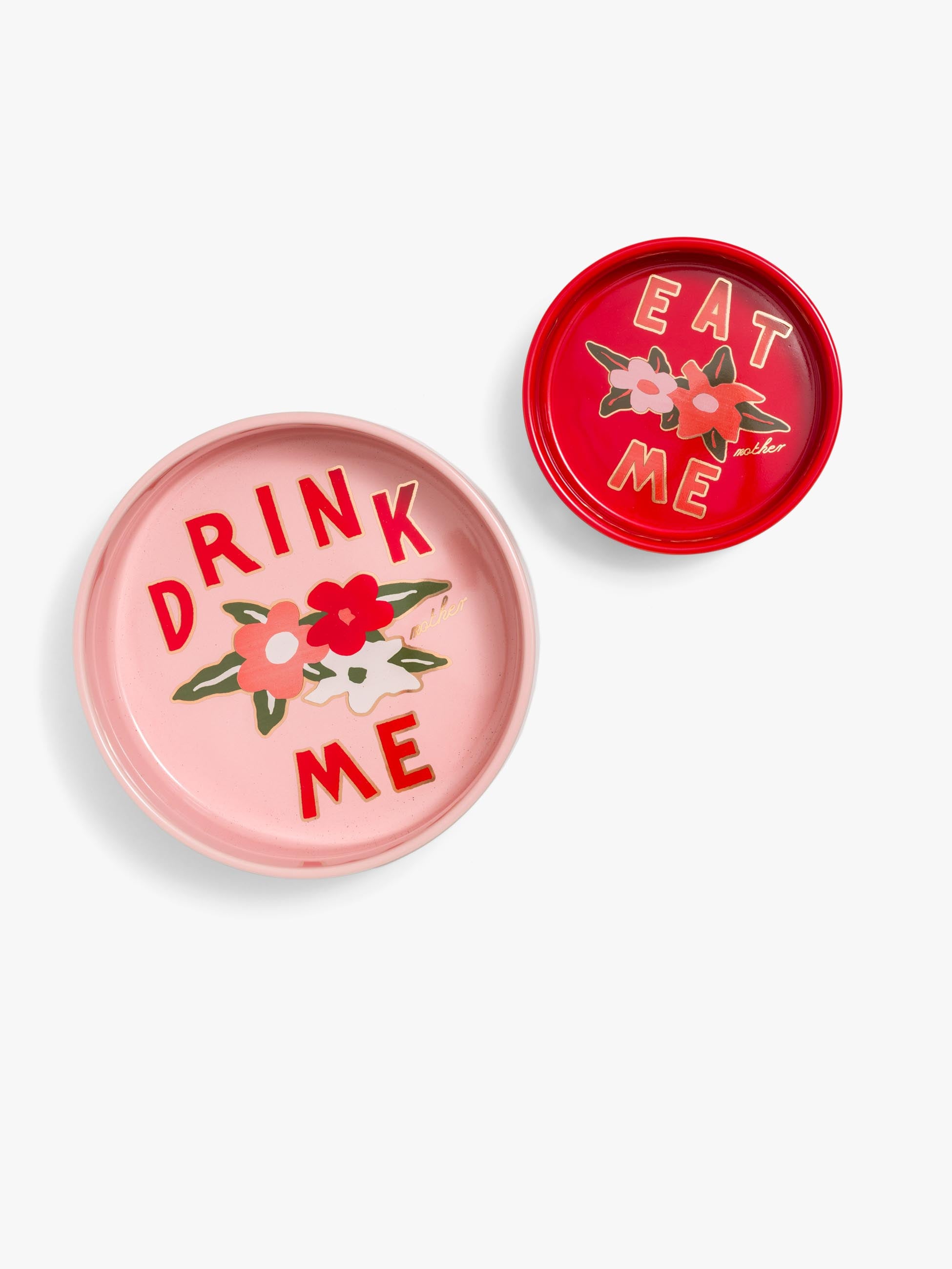 Come And Get It Dog Bowl Duo - Crimson Red & Pink