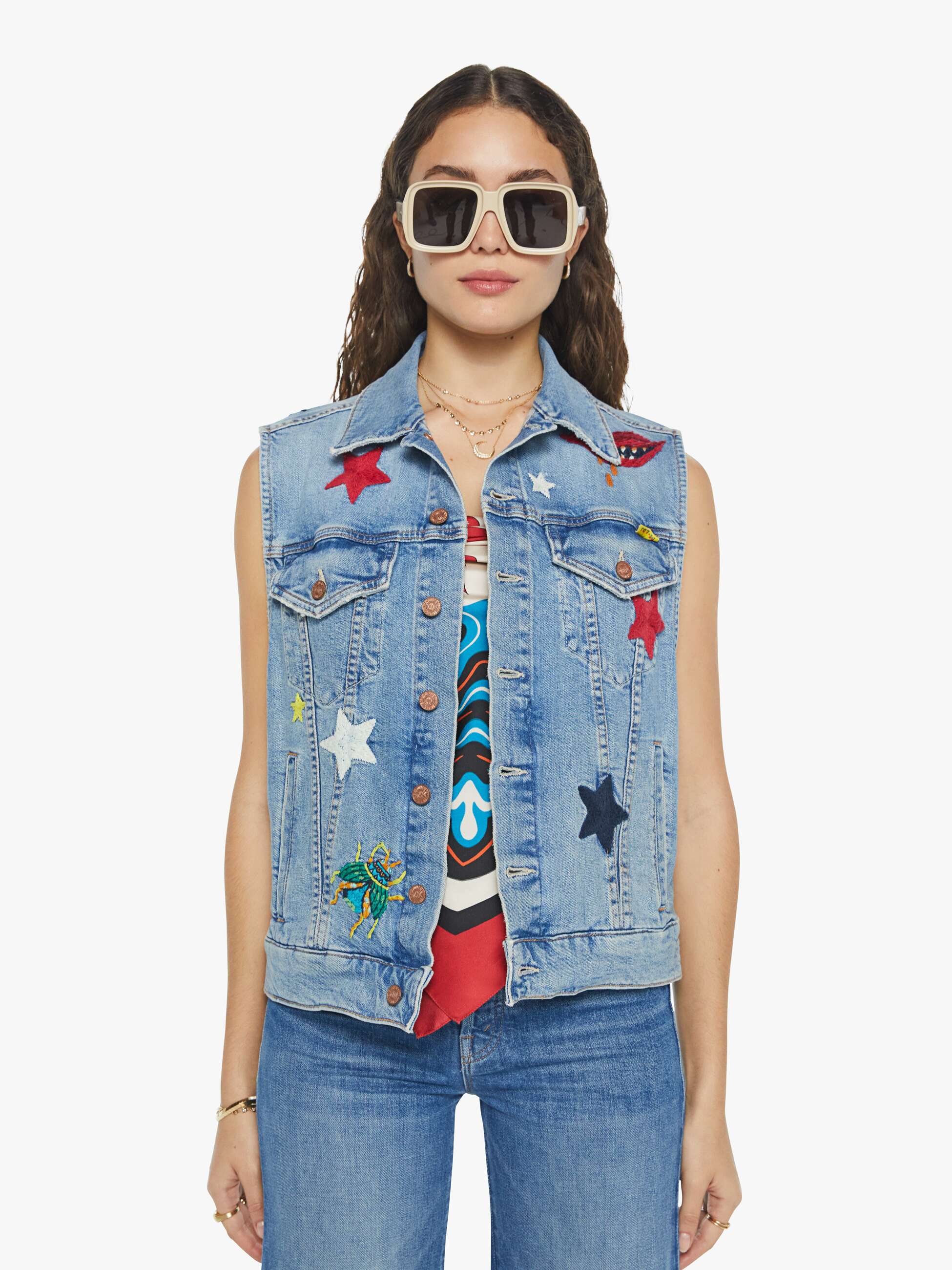 La DoubleJ x MOTHER The Clean Armhole Drifter Vest - Star Of The Show