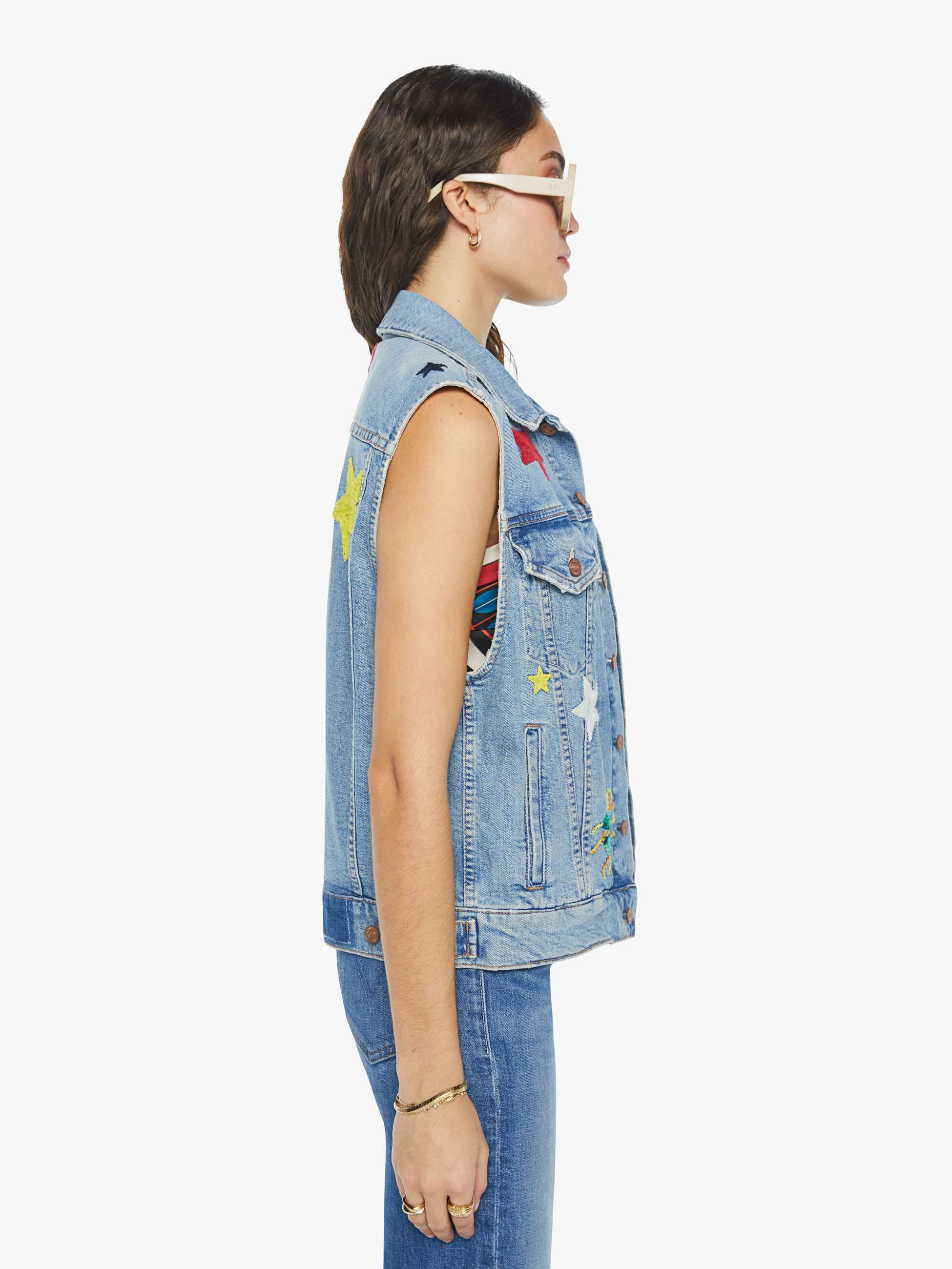 La DoubleJ x MOTHER The Clean Armhole Drifter Vest - Star Of The Show