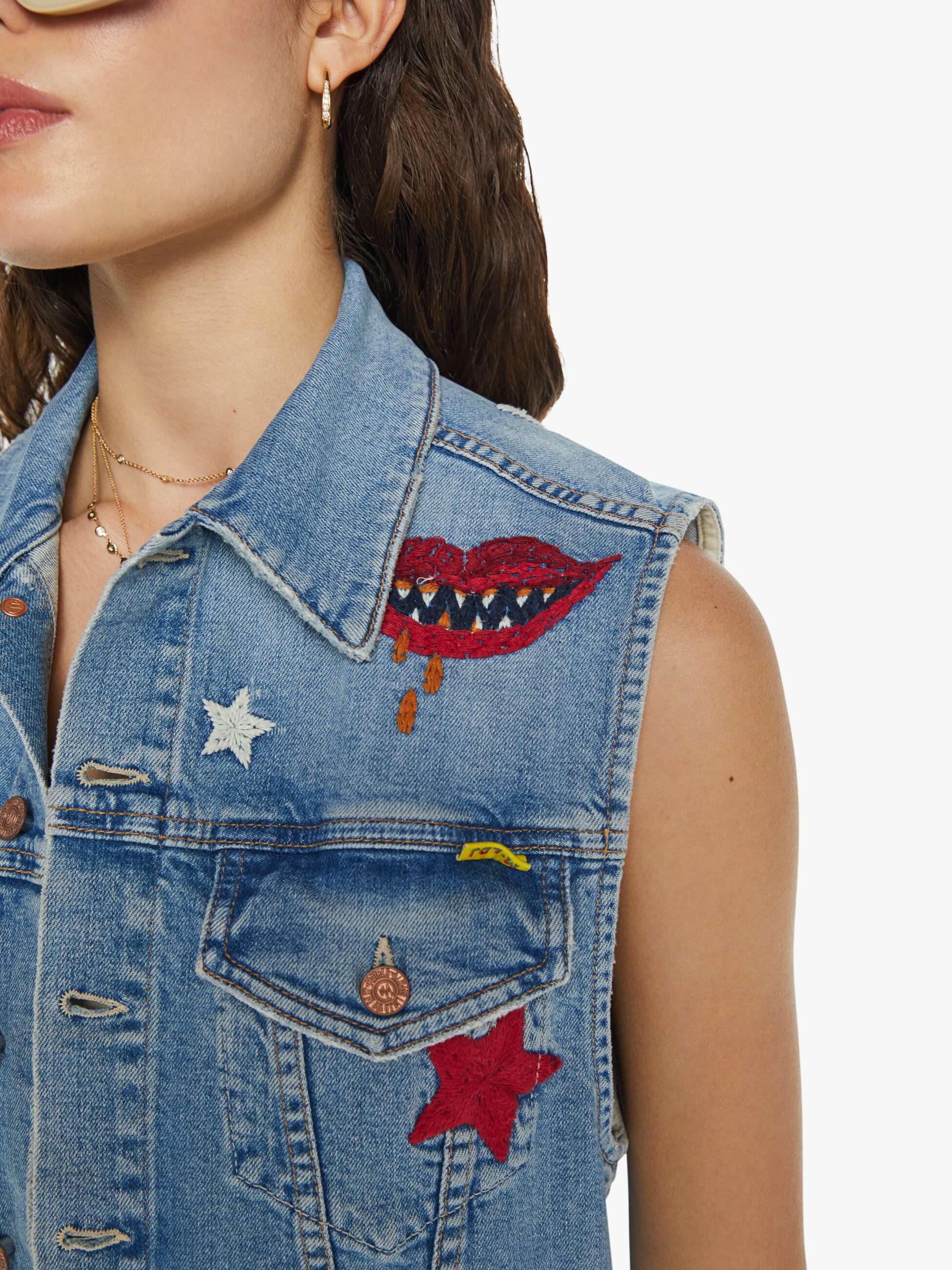 La DoubleJ x MOTHER The Clean Armhole Drifter Vest - Star Of The Show