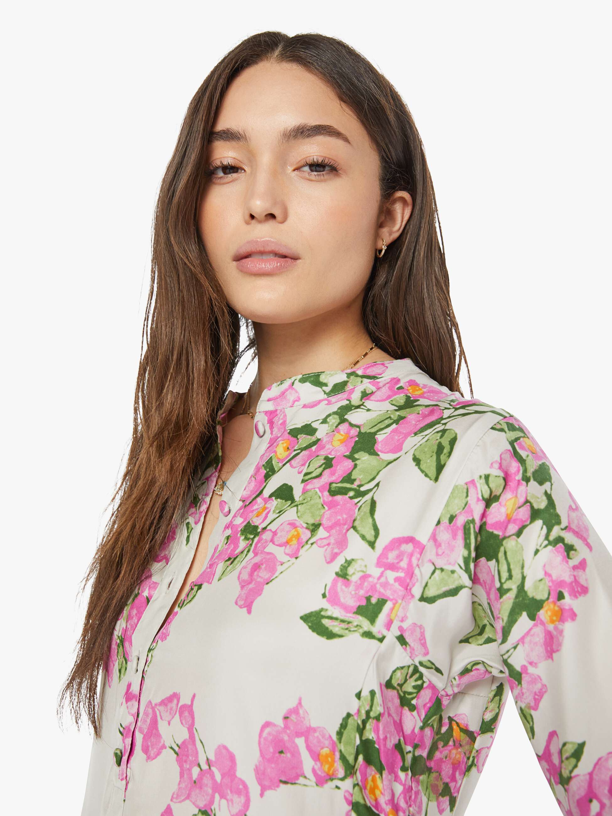 Natalie Martin Isobel Dress - Bougainvillea Mother Of Pearl