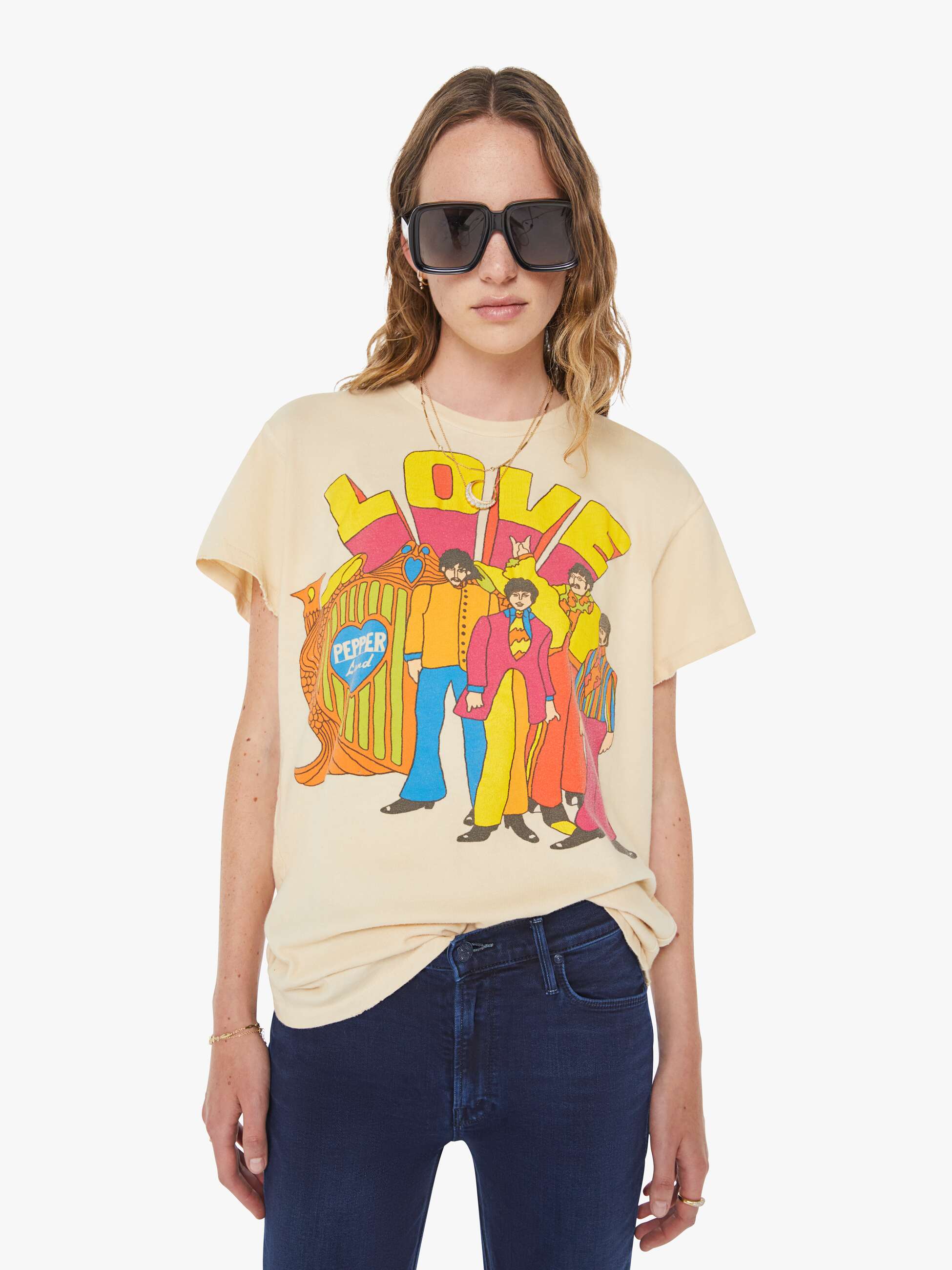 MadeWorn The Beatles Tee - Tea Stained