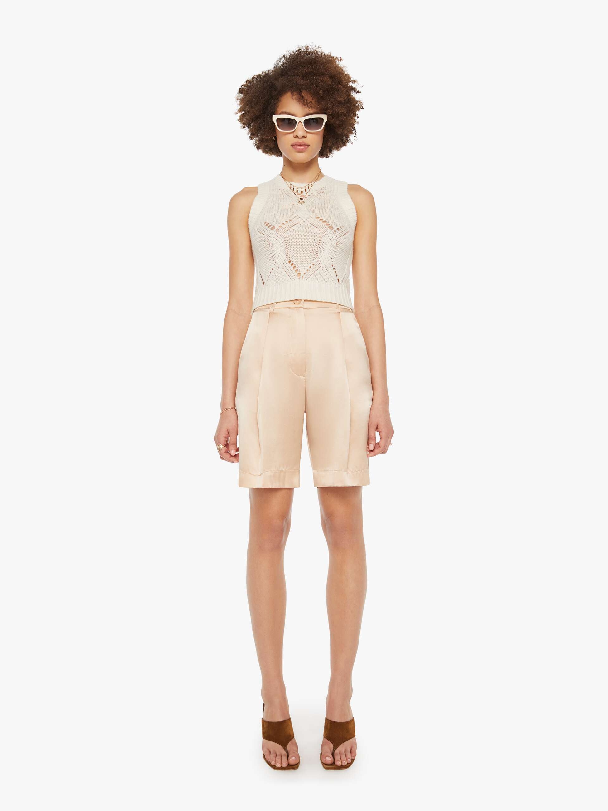 SABLYN Emerson High Rise Pleated Short - Pink Sand