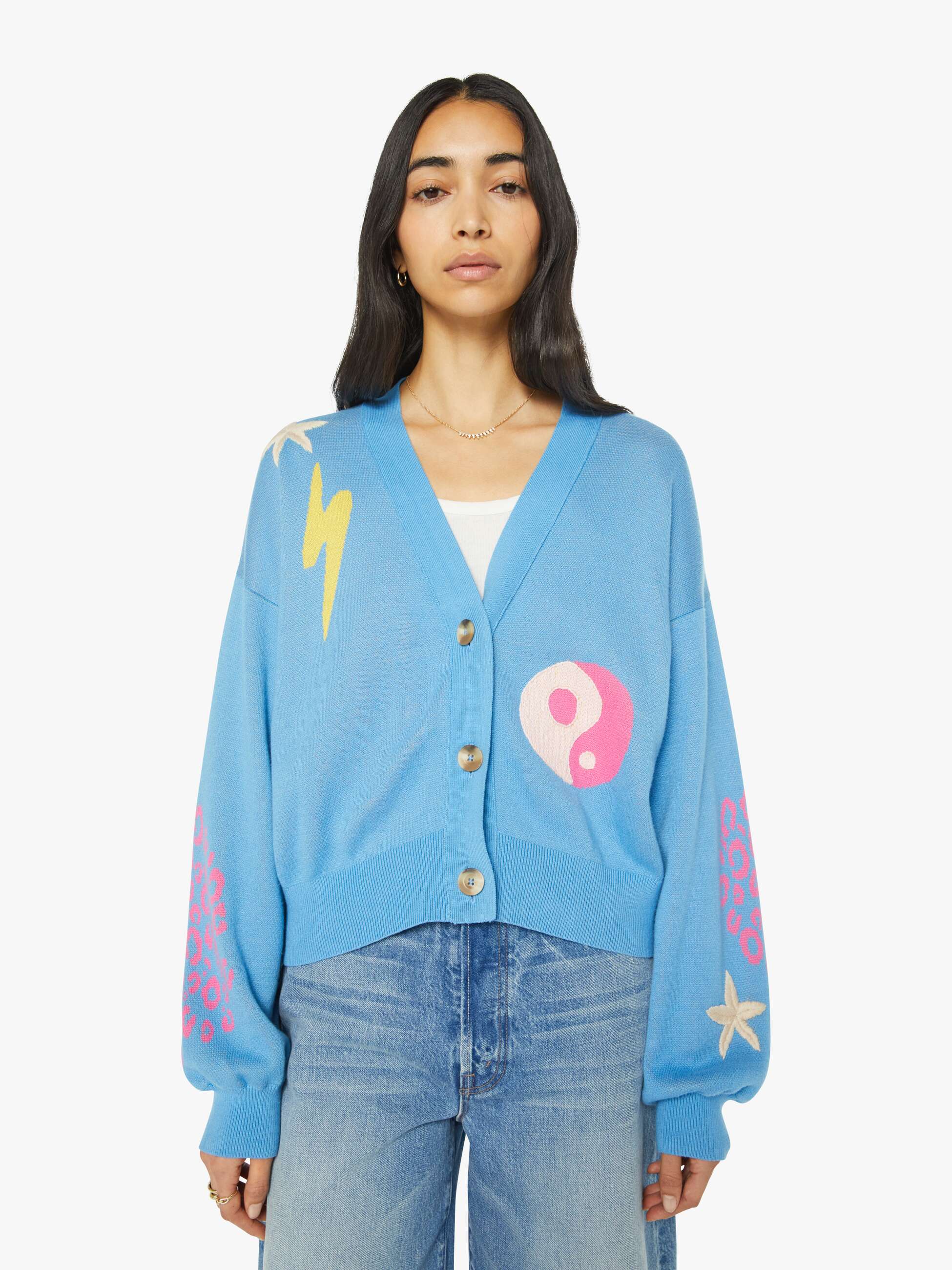 The Bell Sleeve Crop Cardigan - Shreddin' Waves