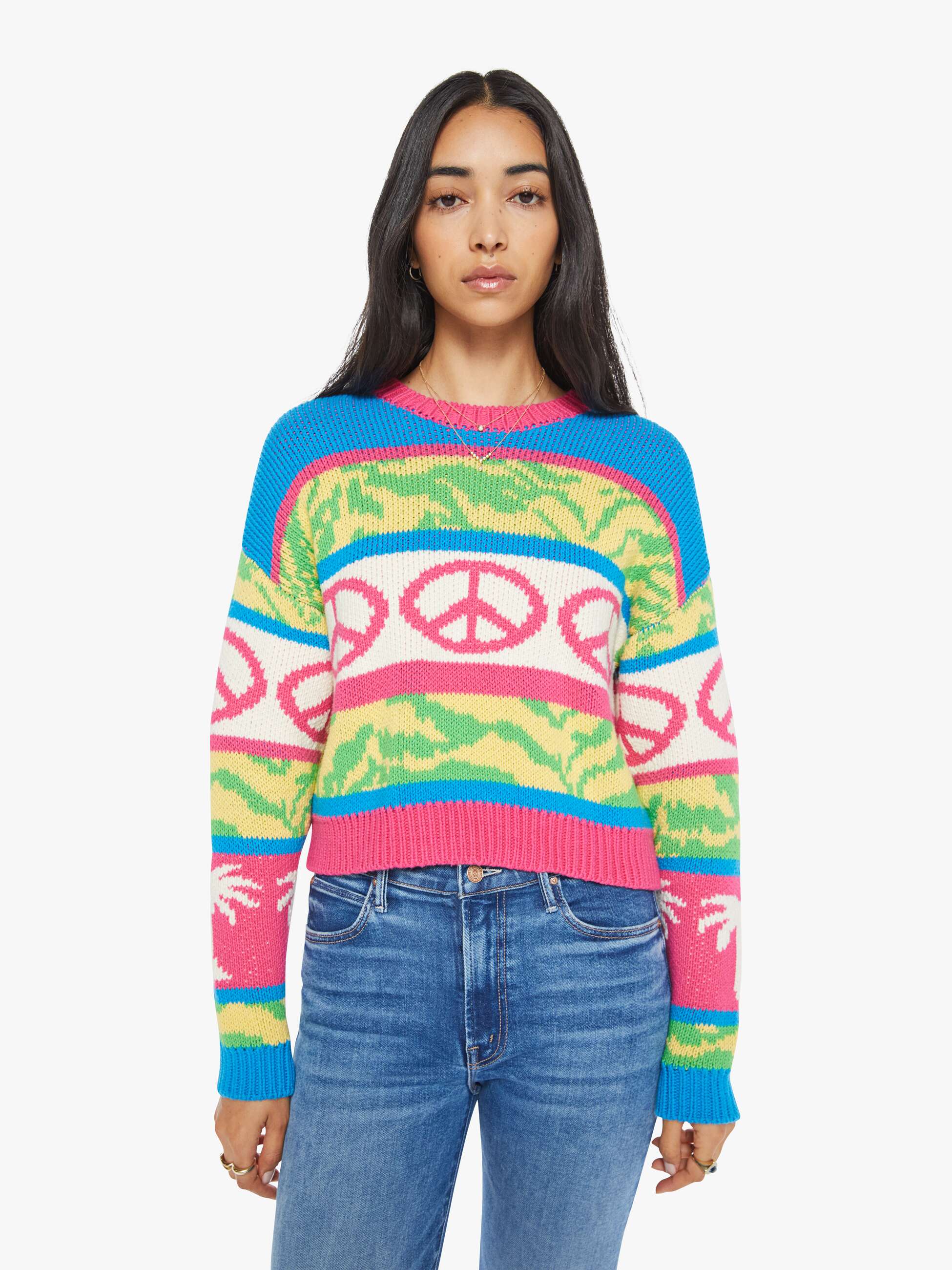 The Itsy Crop Jumper - Surf Safari