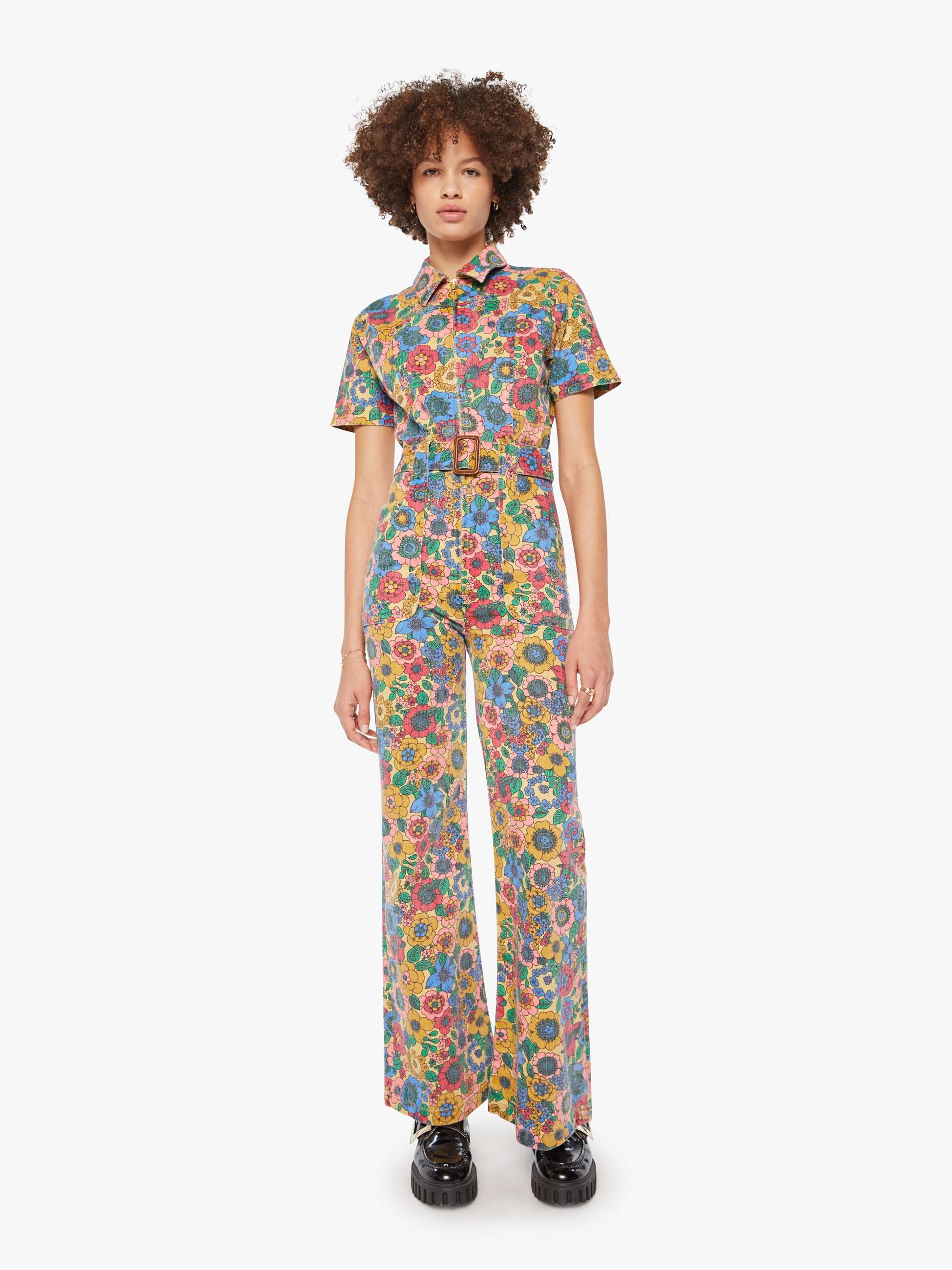 The Hustler Roller Jumpsuit Heel - Track And Flower Fields