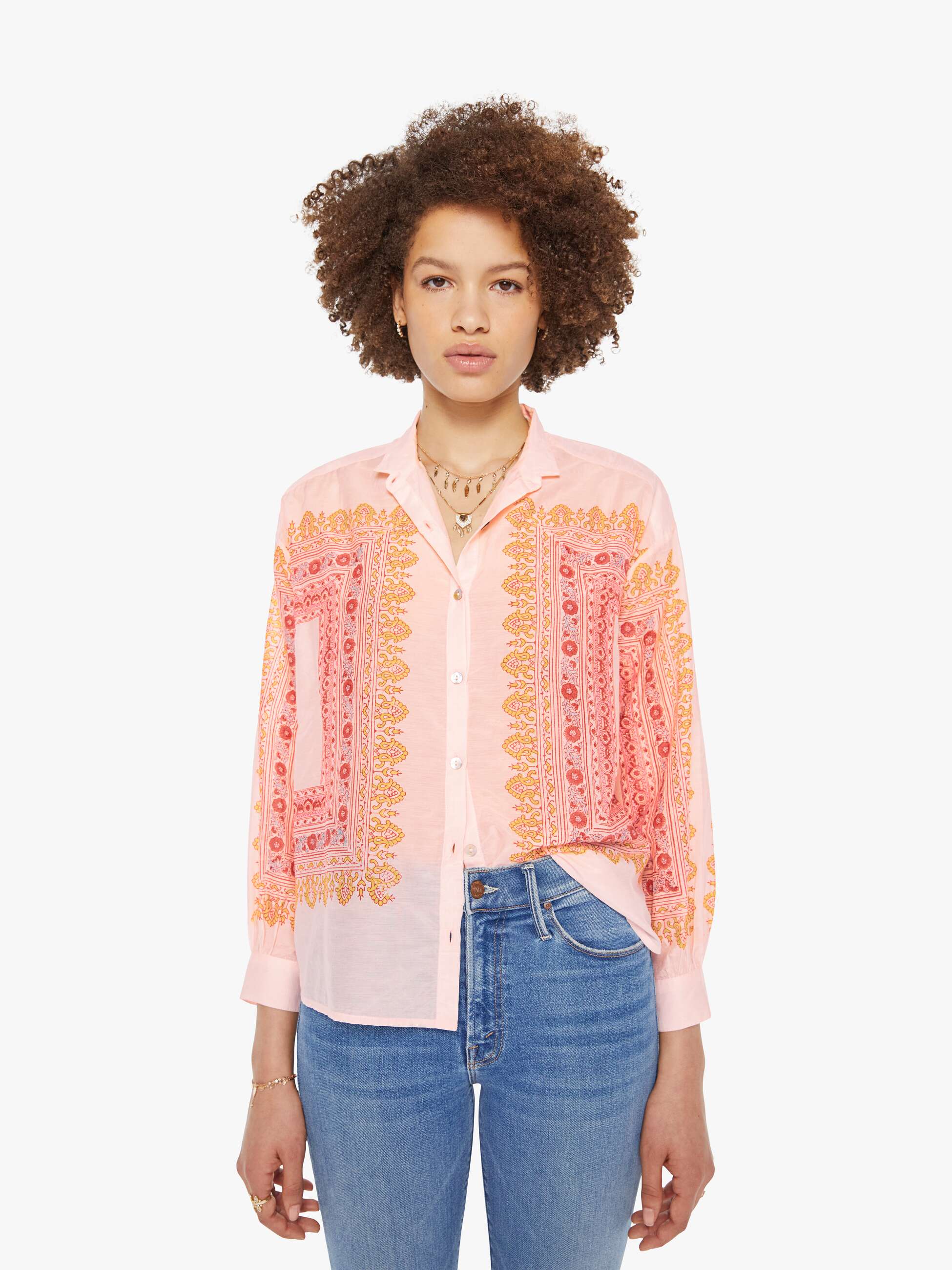 Alix Of Bohemia Kiki Shirt - Blush Tile